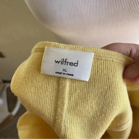 Aritzia Wilfred Natalie Knit Bustier Tank Top Crop Wheat Yellow: XL - Picture 7 of 9
